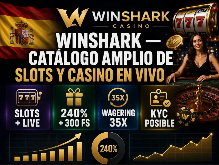 Winshark — Catálogo amplio de slots y casino en vivo